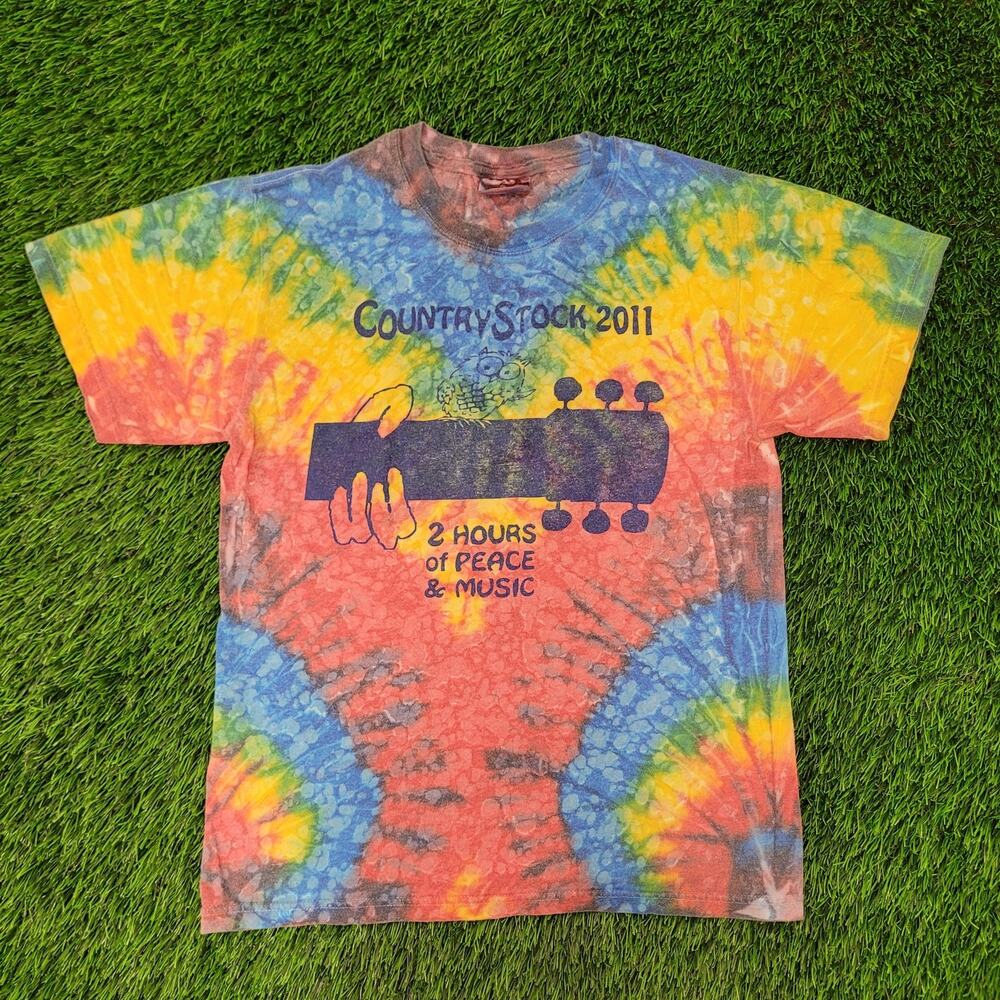 Woodstock Tie-Dye Shirt Women Small 17x23 Country Music